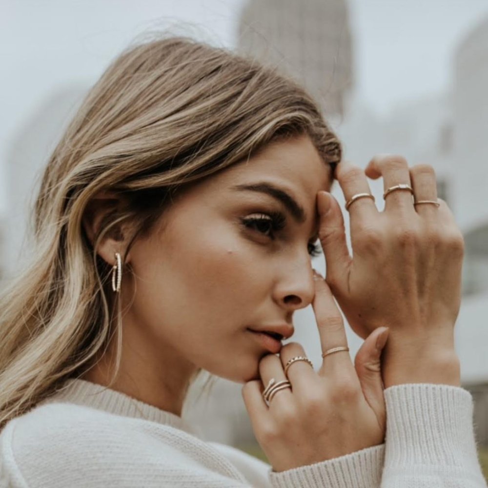14K Solid Gold Skinny Rope Ring - Picture 8 of 9